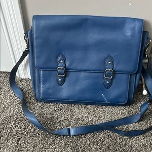 Levenger Cobalt Blue Laptop Bag